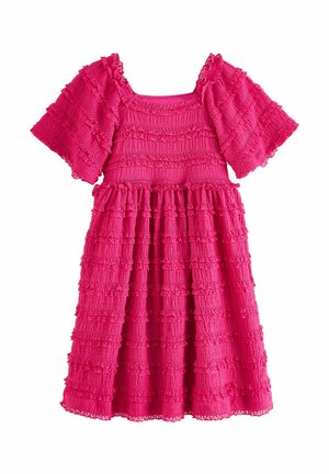 REGULAR FIT - FRILL DETAIL - Day dress - fuchsia pink