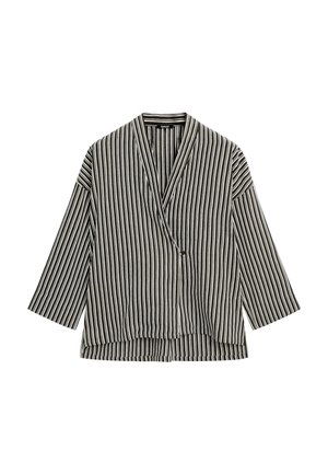 STRIPED KIMONO - Blouse - dark blue