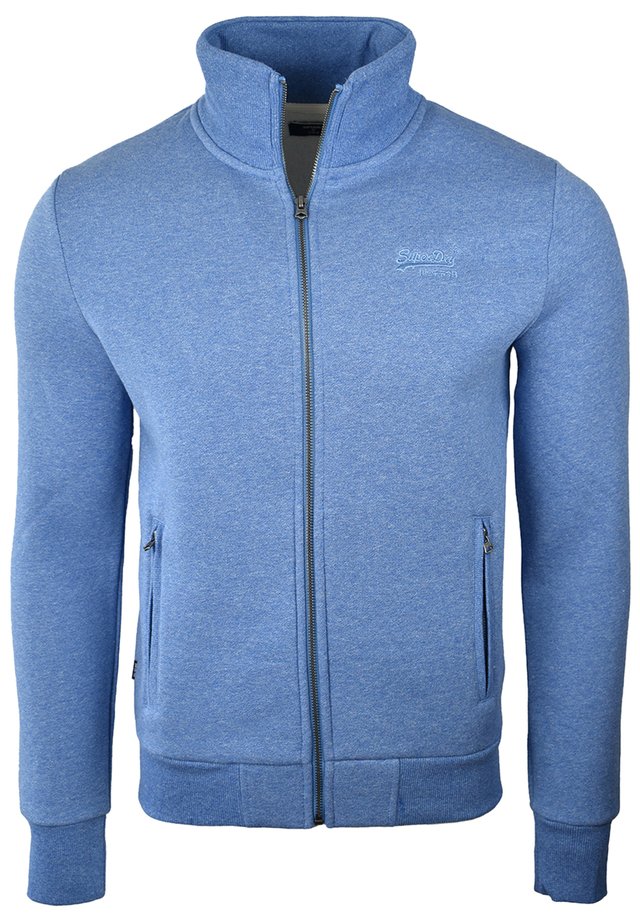 Hoodie met rits - bright blue grit