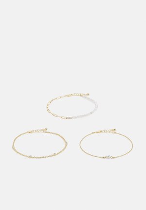 PCLINNEA ANKLET 3 PACK - Other accessories - gold-coloured