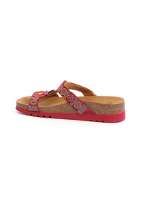 Scholl NEW BOGOTA WEDGE - Muiltjes - dk red multi