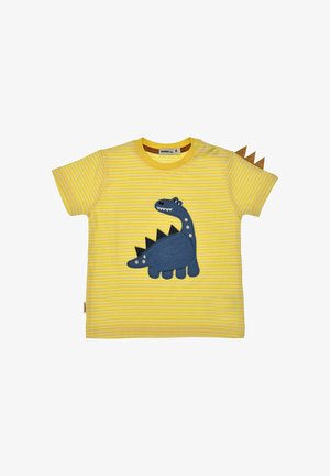 Alpenglück, ALPENGL�CK T-SHIRT HALBARM GERINGELT 'DINO' - Print T-shirt - gelb