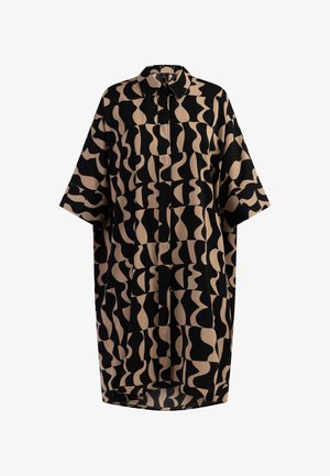 DreiMaster, DREIMASTER HEMDKLEID - Blusenkleid - schwarz hellbraun