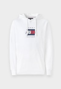 LINEAR FLAG GRAPHIC HOODIE UNISEX - Felpa con cappuccio - white