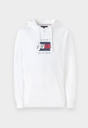LINEAR FLAG GRAPHIC HOODIE UNISEX - Melegítőfelső - white
