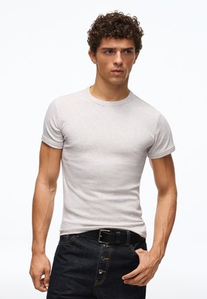 Bershka, LETTERING - TSHIRT - T-Shirt basic - light grey