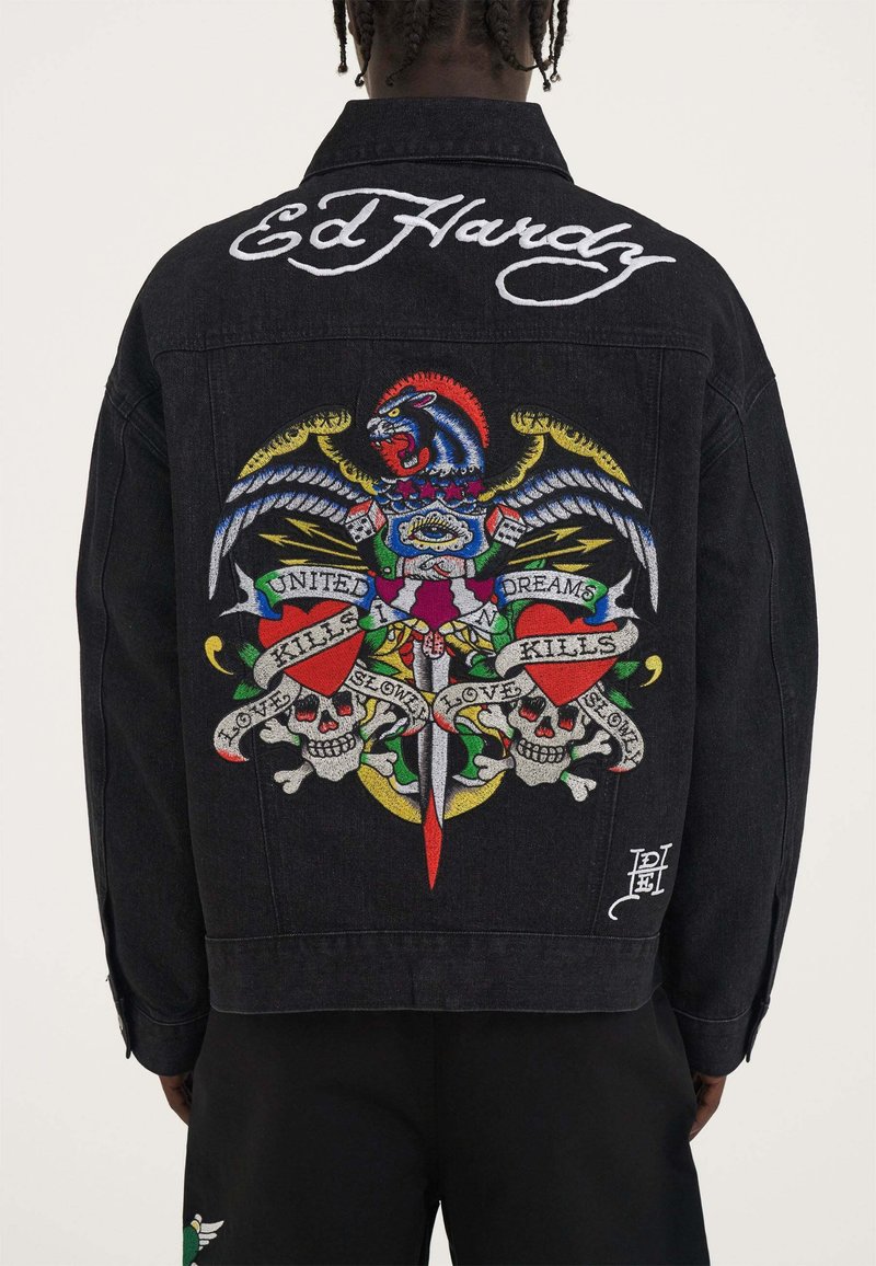 Ed Hardy - ABSTRACT UNITED DREAMS  - Jeansjacke - black, Vergrößern