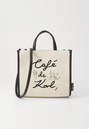 x JORGE PARRA CANVAS SQUARE TOTE - Käsilaukku - natural