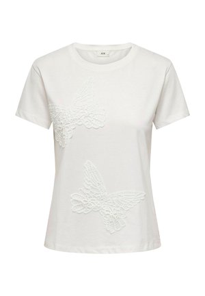 JDY, TOP JDYBENA TOP - T-shirt imprimé - cloud dancer