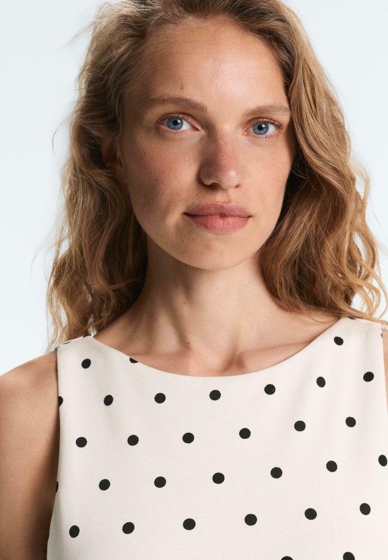 OYSHO SLEEVELESS POLKA DOT - Top - stone - Zalando.ie