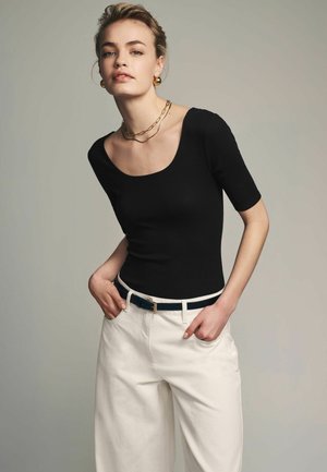 3 PACK - Tricou basic - black grey white