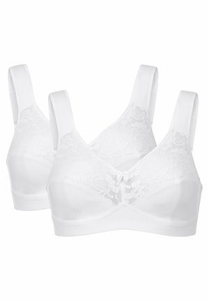 ANNA WITH PADDED SHOULDER STRAPS 2-PACK - Alustoppi - white white