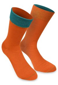 Normani MID CUT SOCKS BI-COLOR - Socken - orange/türkis