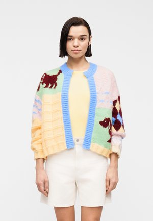 PCBIA CARDIGAN - Cardigan - craddle pink/french vanilla/sprucestone/winetasting