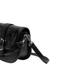 Fashionable Soft PU Crossbody Bag: BLACK / ONE