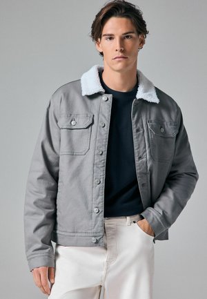 Next BORG COLLARED TRUCKER - REGULAR FIT - Denim jacket - blue