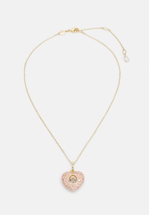 IDYLLIA PENDANT OCTAGON CUT CRYSTAL PEARLS HEART - Collier - pink