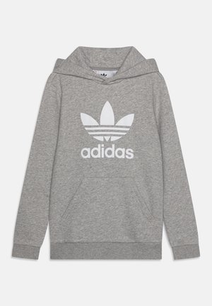 adidas Originals TREFOIL KIDS - Felpa con cappuccio - medium grey heather