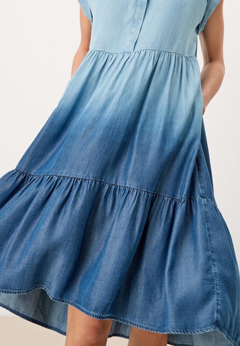dip dye denim dress Dip dye sixties denim mini dress JENA.THEO