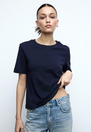 REGULAR FIT - T-Shirt basic - mottled dark blue