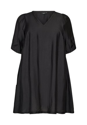 Zizzi, KURZES A-LINIEN-KLEID MIT V-AUSSCHNITT - Φόρεμα ημέρας - schwarz