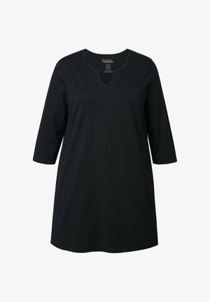 Ulla Popken, NOTCH 3/4 SLEEVE - Langarmshirt - black