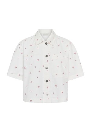 Kaffe, Chemisier - white denim rose flower