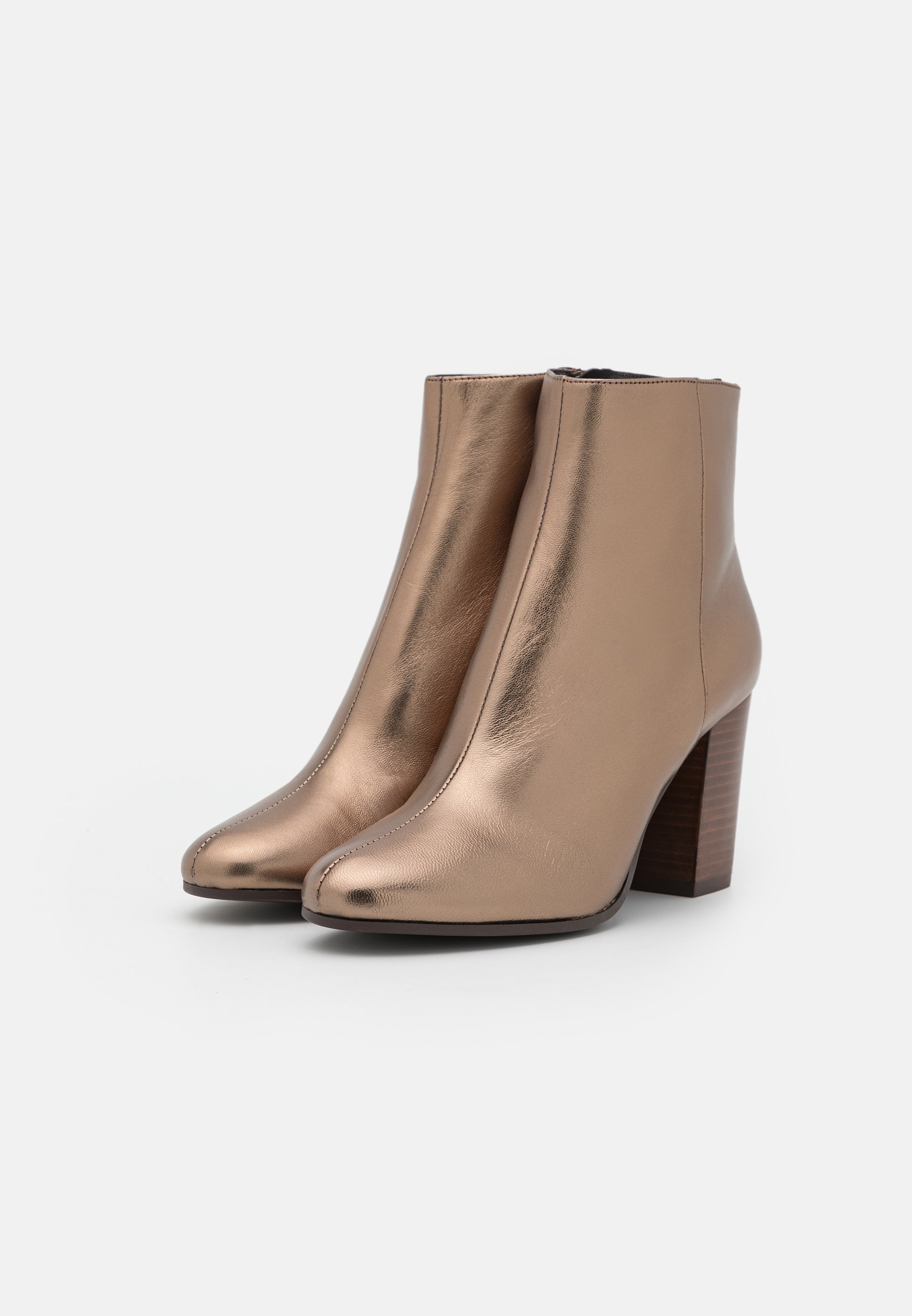 bronze ankle boots