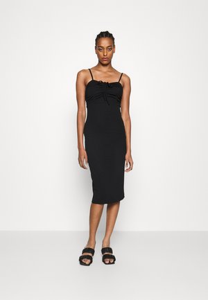 WAL G TALL CYNDEE FRONT TIE MIDI DRESS - Trikotaažkleit - black