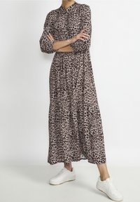 Cream Maxi šaty - brown