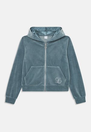 WITH HOODIE - Zip-up sweatshirt - dusty aqua