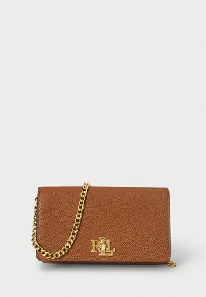 Lauren Ralph Lauren PEBBLED CAMERYN CROSSBODY TECH CASE - Skuldertasker - lauren tan