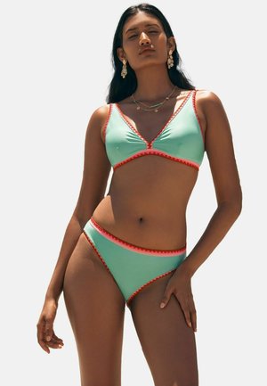 Love & Roses Bikini-Top - aqua