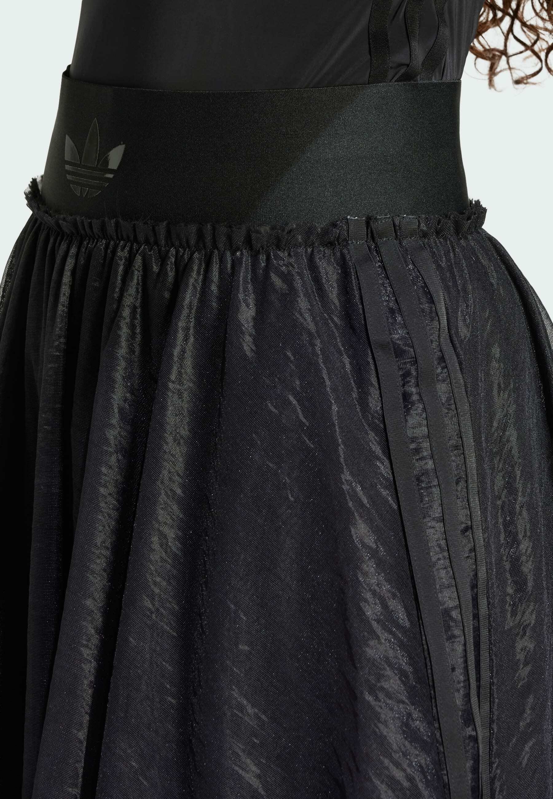 adidas Originals WAISTBAND TULLE MAXI - A-line skirt - black