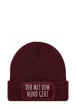 Beanie - bordeauxrot