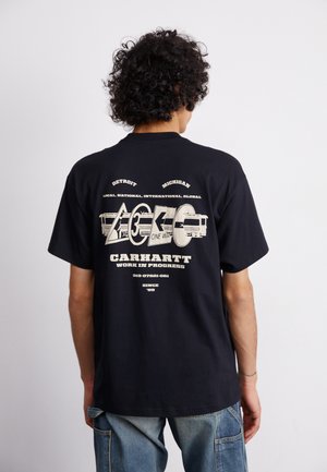 Carhartt WIP RUNAWAY - T-shirt con stampa - black/wax