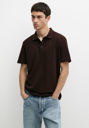 Massimo Dutti, Poloshirt - mottled dark brown