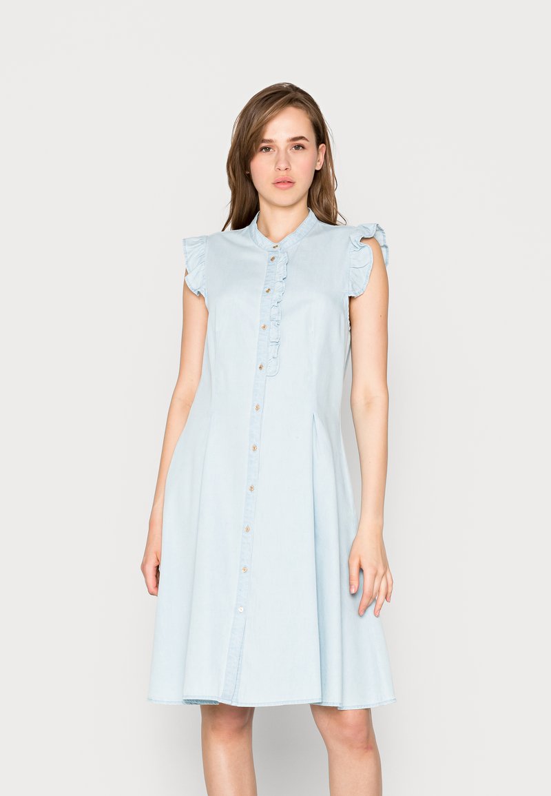 ONLY ONLBEA Denim dress light blue denim/lightblue denim Zalando