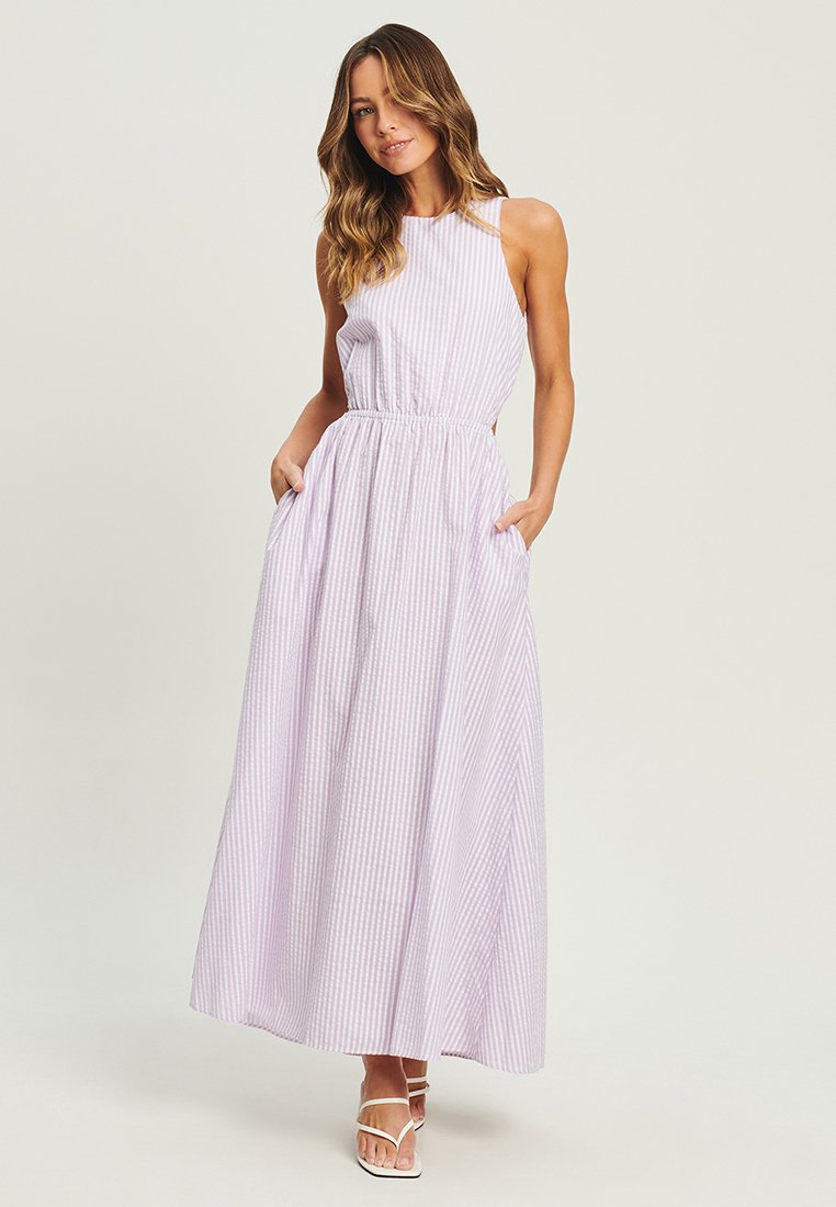 CALLI JAXON  - Vestito lungo - lilac stripe