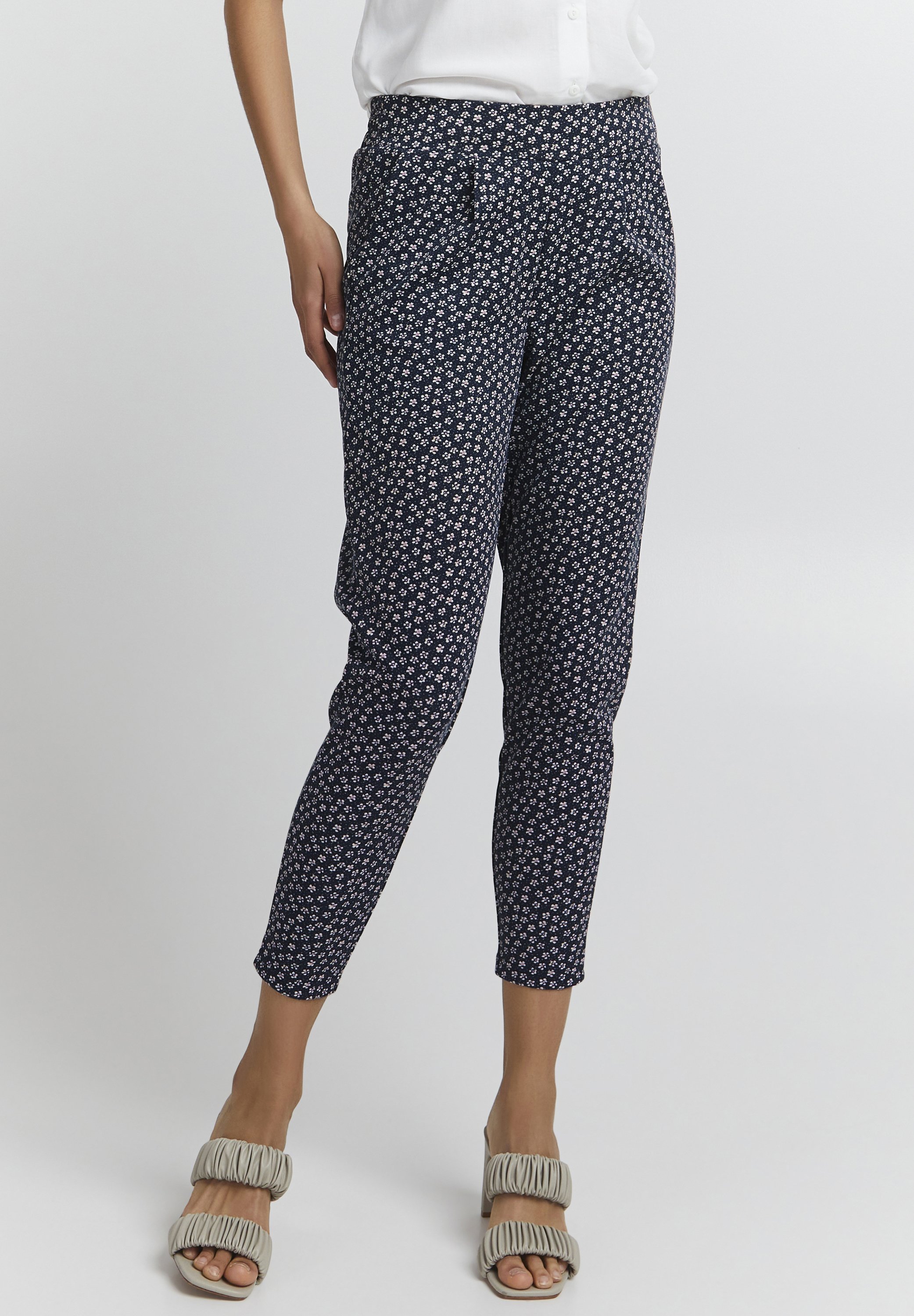 ICHI Pantalones - total eclipse/azul marino - Zalando.es