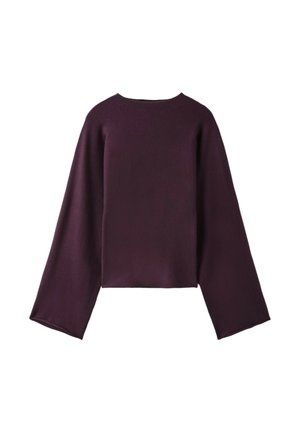Stradivarius, STAND COLLAR KNIT JUMPER WITH KIMONO SLEEVES - Pullover - dark purple