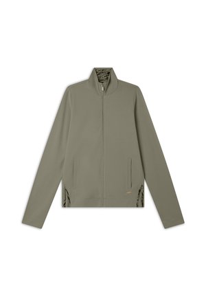 TURTLENECK  WITH ANIMAL DETAILS - Sweat zippé - mottled green