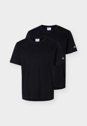 Champion CREWNECK TEE 2 PACK - T-paita - black