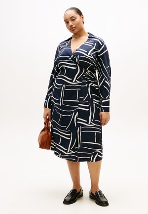 Blousejurk - flag feathers navy large