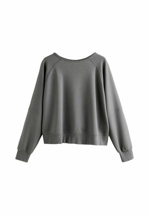 REGULAR FIT - SLINKY SOFT TOUCH OPEN BACK LONGSLEEVE CREWNECK - Mikina - charcoal grey