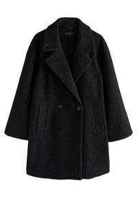 TALL FIT - REVERE BUTTON UP - Klasičan kaput - black