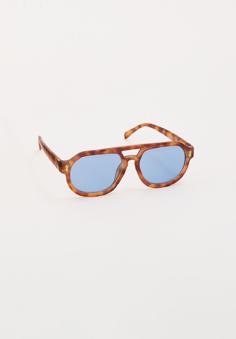 Lunettes De Soleil Shamballa Purpa II - Écaille Tortue - Verres Brun/miroir Or Flash - UV400