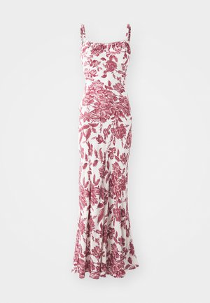 sandro JOSELLE - Vestido largo - blanc/rouge