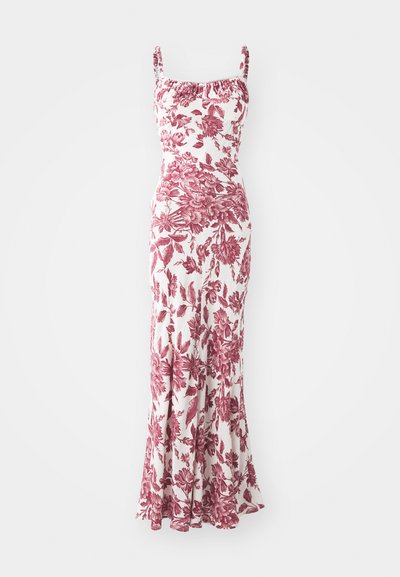 sandro JOSELLE - Robe longue - blanc/rouge