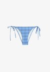 MEDIUM-COVERAGE CHECK PRINT TIE BIKINI BRIEFS - Bas de bikini - light blue